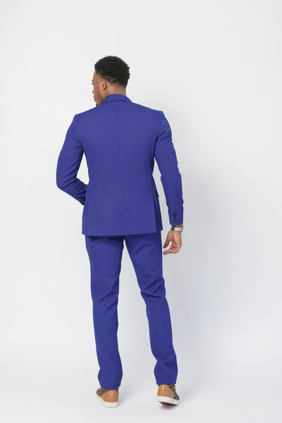 Jacquard Royal Blue Suit