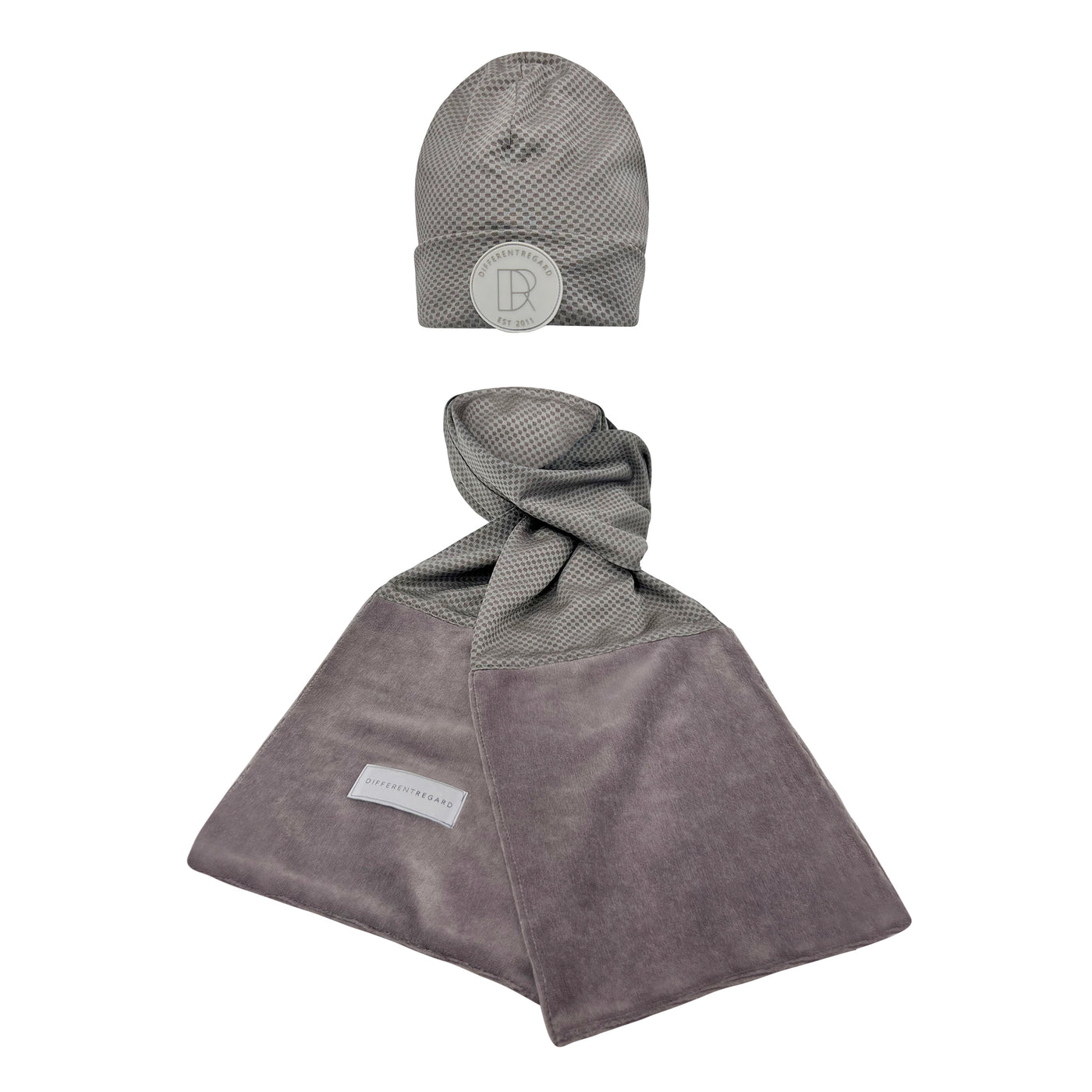 Grey Oval Knit/Beanie Hat