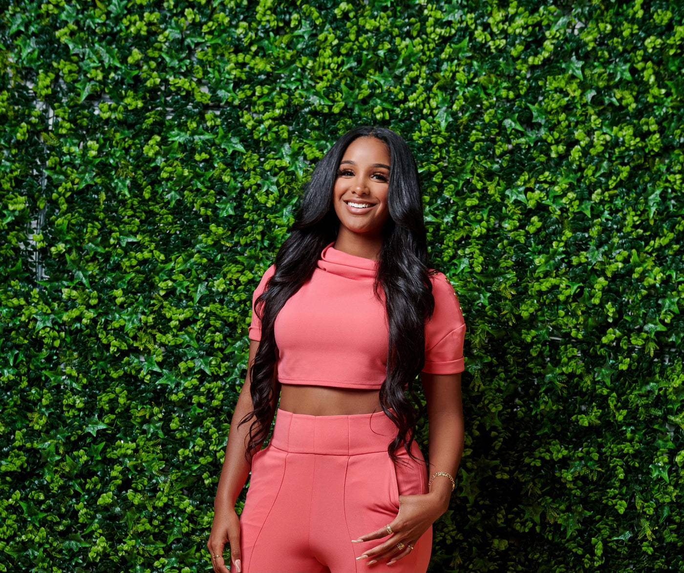 Whitney Coral Crop Top