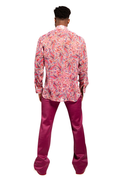 Magenta Wool Pants