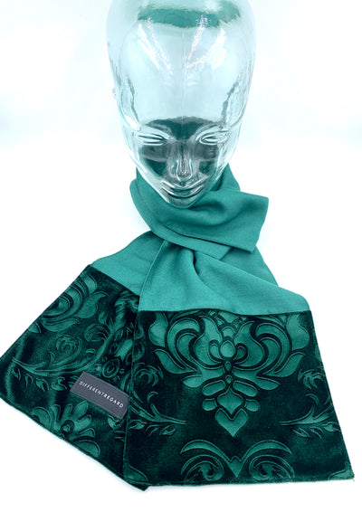 Royal Green Velvet Scarf