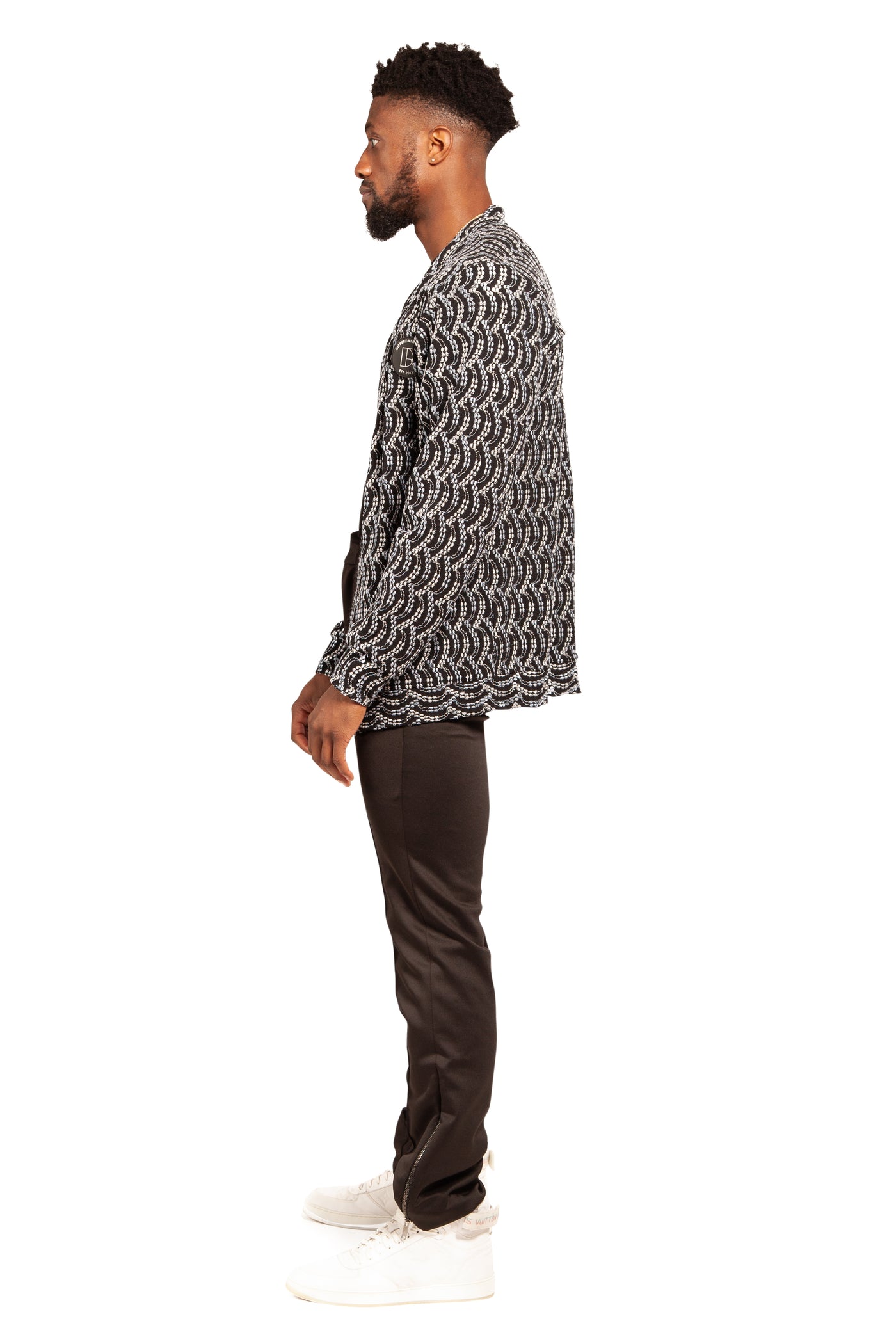 Black and Multi Colored Cardigan