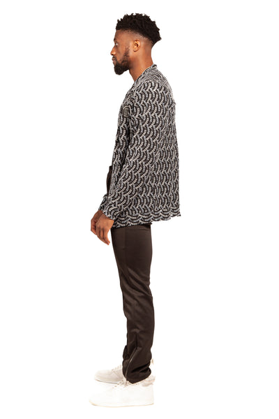 Black and Multi Colored Cardigan