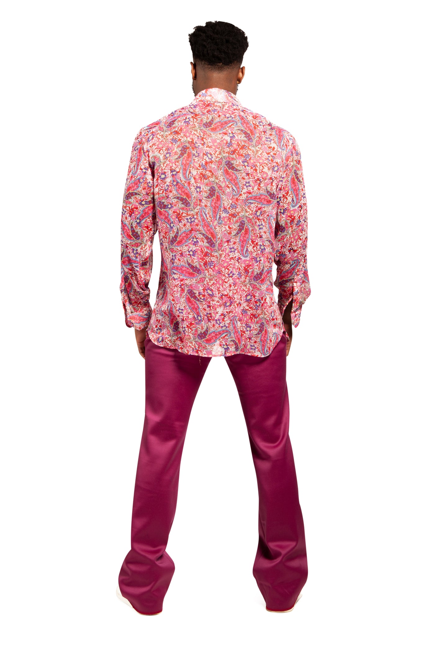 Coral Paisley Shirt