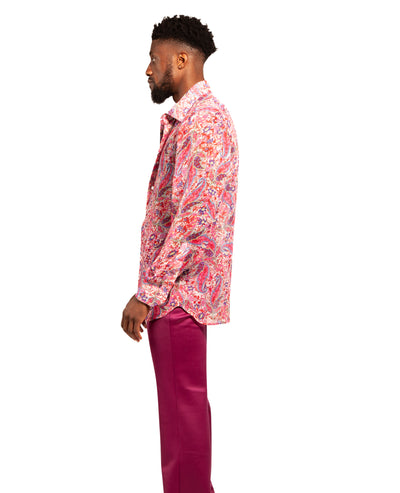 Coral Paisley Shirt