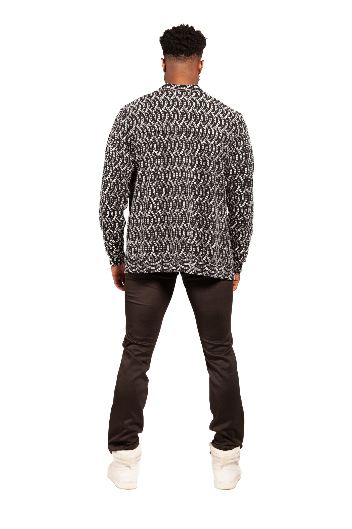 Black and Multi Colored Cardigan